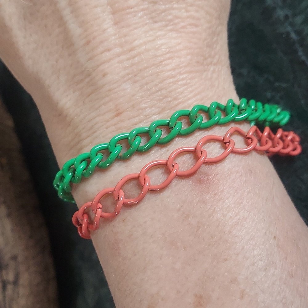 B952 Colorful Double Chain Bracelet - Picture 4 of 6